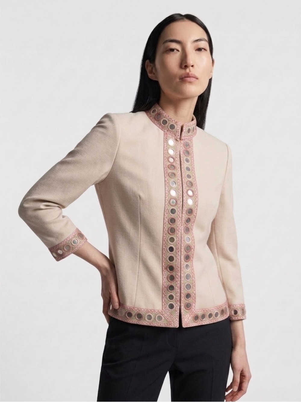 Alexander McQueen 2005 Beige/Gold Coin Embellished Jacket